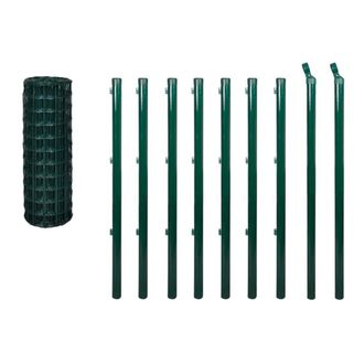 Berkfield Home Euro Fence Steel 10x1.0 m Green