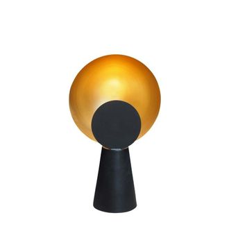 Chehoma L&aacute;mpara de mesa en metal negro