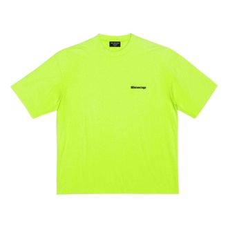 Balenciaga BB Corporate T-shirt Medium Fit Yellow 612966TJV877110
