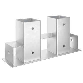 vidaXL Ayuda Para Apilar Le&ntilde;a 12 Pcs Plateado 34 X 10 X 15 Cm Acero Vidaxl