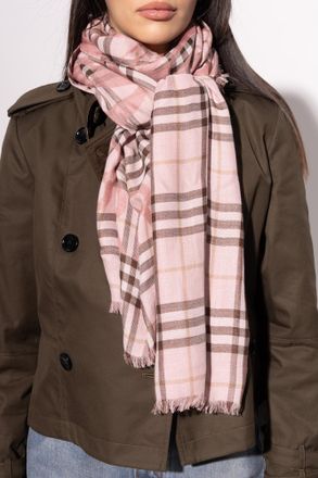 Burberry Wool Scarf, Unisex, Pink