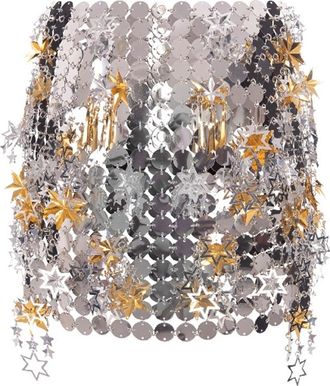 Paco Rabanne Womens Mixed Metal Mini Skirt, Brand Size 36 ( US Size 4 )