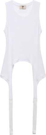 Aniye By Sleeveless Tops, female, White, Size: M Canotta costine con fasce laterali