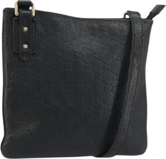 Gucci Pre-owned Vintage GG Canvas Schoudertas - Dames - Vintage Schoudertas - Zwart - ONE Size - Leer - Vintage