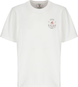 Casablanca White Casaway Print T-Shirt