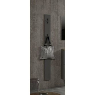 Dmora Perchero Ascrea, 3 Ganchos, Montaje En Pared Made In Italy, 170h Cm Negro