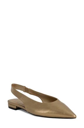 Shushop Amelia Slingback Flat in Gold at Nordstrom, Size 6.5