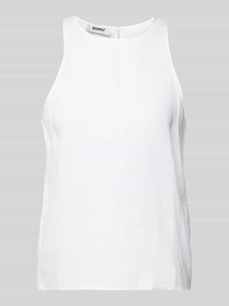 Ecoalf Regular Fit Leinenblusentop mit Rundhalsausschnitt in Weiss, Gr&ouml;&szlig;e M