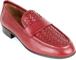 Gentle Souls Crew Woven Leather Loafer in Rio Red Leather at Nordstrom Rack, Size 7.5