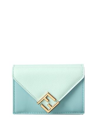 Fendi Fendi Ff Diamond Mini Leather Card Case