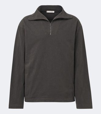 The Row Marcielo cotton half-zip top