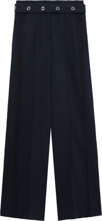 3.1 Phillip Lim belted pleat-detail straight-leg trousers - women - Cotton - 00 - Black