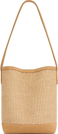 Mansur Gavriel Small Everyday Cabas Woven Raffia & Suede Bucket Tote in Natural at Nordstrom