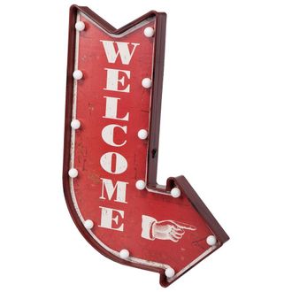 Wanderlust Deco Wanderlust Deco - Placa Luminosa De Pared De Plastico Roja 43x64x10h Cm