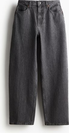 H&M Baggy High Jeans - Grau