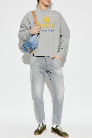 Dsquared2 Printed Sweatshirt, Mens, Grey