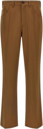 Marni Broeken, Heren, Bruin, M, Wol, Rechte broek