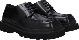 Dolce & Gabbana Mens Black Leather Oxfords And Derbies Shoe