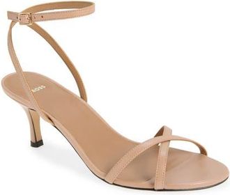 BOSS Cristas Ankle Strap Sandal in Light Pastel Pink at Nordstrom, Size 10
