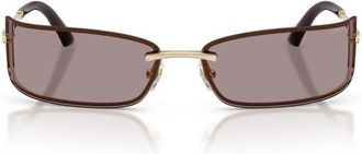 Jimmy Choo London 73mm Rectangular Sunglasses in Pale Gold/light Purple Brown at Nordstrom