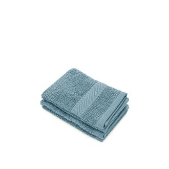 KASANOVA Set 2 lavette cotone 30x30 cm azzurro Basik