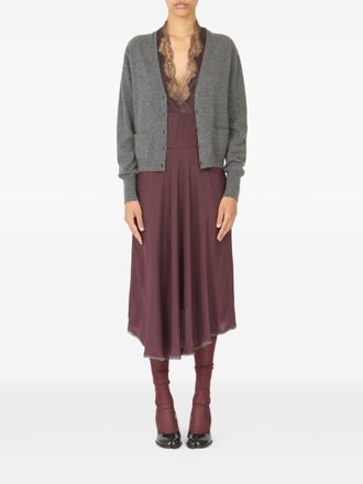 Maison Margiela Womens Wool Cardigan - Grey - Size Medium