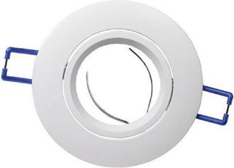 Trade Shop Trade Shop Traesio - Trade Shop - Porta Faretto Da Incasso Tondo Supporto Faretti Portafaretto Controsoffitto P12 - Blanco