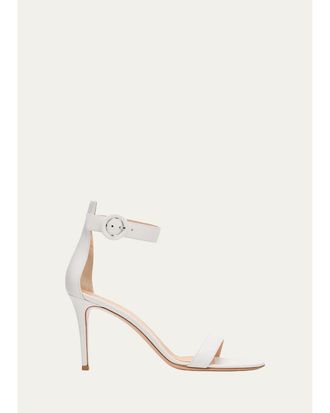 Gianvito Rossi 85mm Portofino Nappa Leather Ankle-Strap Sandals