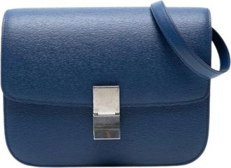 Celine Pre-owned Cross Body Bags, female, Blue, Size: ONE SIZE Pre-owned Leather Crossbody Bag
