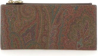 Etro Arnica Portemonnee met Print - Dames - Portefeuilles - Veelkleurig - ONE Size - Leer - Accessoires