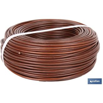 cofan Rollo De 100 Metros De Cable Flexible H07v-k 1x4mm&sup2; Recubierto En Pvc Color Marr&oacute;n