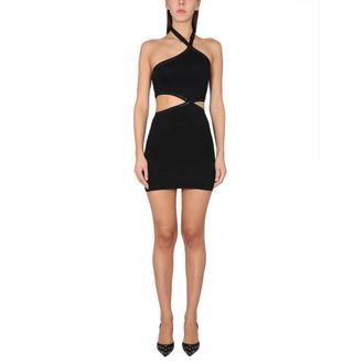 Alexander Wang Short Dresses, female, Black, Size: XS Asymmetrical Neckline Hid Dress