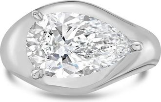 Diana M. Jewels PLATINUM LAB GROWN PEAR SHAPE DIAMOND FASHION RING WEIGHING 8.00 CTS TW