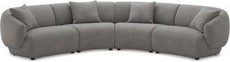 Castlery Auburn Curve L-Shape Sectional Sofa Customized, Dark Grey, Spill Resistant, Modular for Castlery