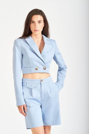 David Devant Light blue cropped blazer
