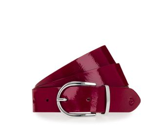 Tamaris Lederg&uuml;rtel TAMARIS, Damen, Gr. 11,5, bordeaux, Rindsleder, unifarben, G&uuml;rtel Lederg&uuml;rtel, 3 cm breit, mit Crasheffekt, klassische Dornschnalle