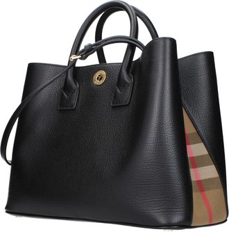 Burberry Leather Tote Bag - Black