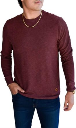 Fundamental Coast Hammerheard Long Sleeve Crew Tee In Merlot