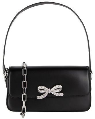 Self Portrait Bow-Detail Leather Crossbody