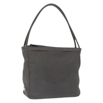 Prada Pre-owned Nylon Tote Bag - Dames - Pre-owned - Grijs - Maat: ONE Size Nylon