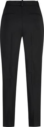 Pinko Womens Straight-Leg Trousers Black Polyester Straight