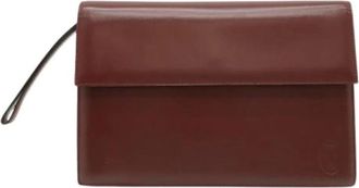 Cartier Pre-owned Clutch Bag - Dames - Vintage Clutch - Rood - ONE Size - Leer - Vintage