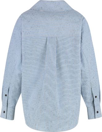 Bottega Veneta Womens Cotton And Linen Blouse Light Blue Cotton; Polyamide; Shirt