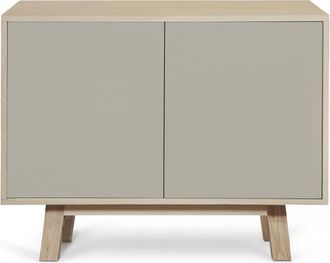 Mon Petit Meuble Français Aparador bajo de 2 puertas l.100 cm, fresno