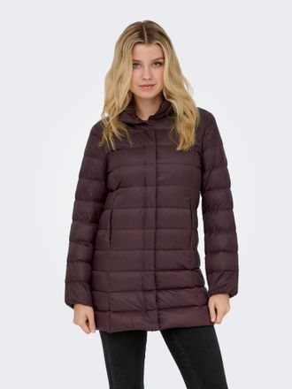 Only Steppmantel ONLY ONLRUBY QUILTED DOWN COAT OTW, Damen, Gr. XL, decadent chocolate, Steppware, Obermaterial: 100% Nylon, unifarben, regular fit, M&auml;ntel