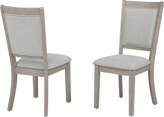 Best Master Furniture Timbria Transitional Upholstered Dining Chairs, Set of 2, Oak/Grey
