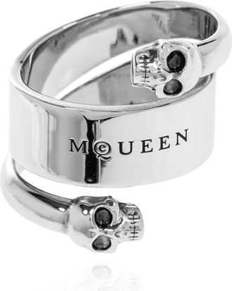 Alexander McQueen Messing ring - Heren - Ringen - Grijs - 56 MM - Accessoires