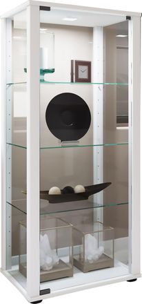 ebuy24 Ebuy24 - Vitrina De Vidrio Vcm De Pie Vitrina De Vidrio Con Vidrio De Seguridad Esg Dimensiones Aprox. Al. 115 X An. 50 X P. 38 Cm Soporte Vitrina Vid