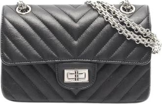 Chanel Pre-owned 2.55 Calf Shoulder Bag - Dames - Vintage Schoudertas - Zwart - ONE Size - Leer - Vintage
