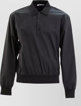 Givenchy long sleeve polo shirt ribbed trims